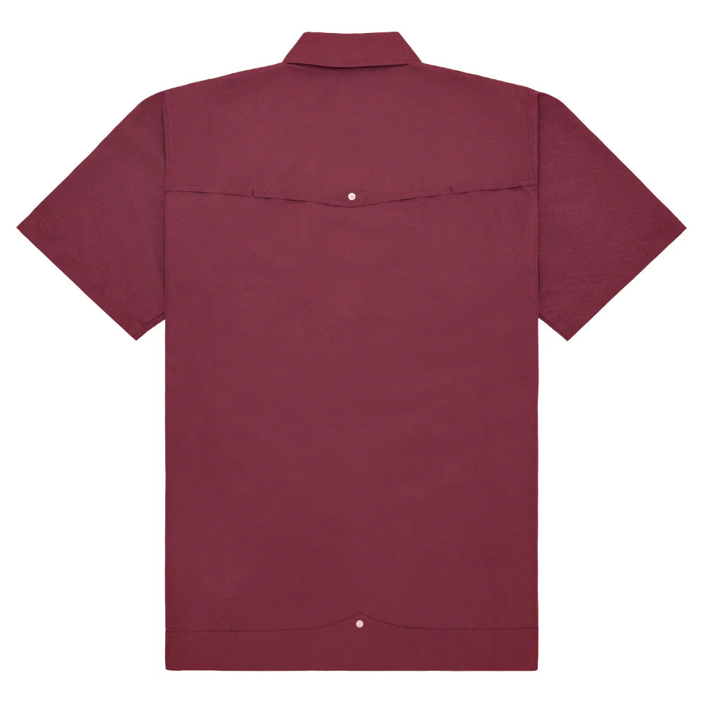 GUAYABERA LIBRE SOLID MAROON M