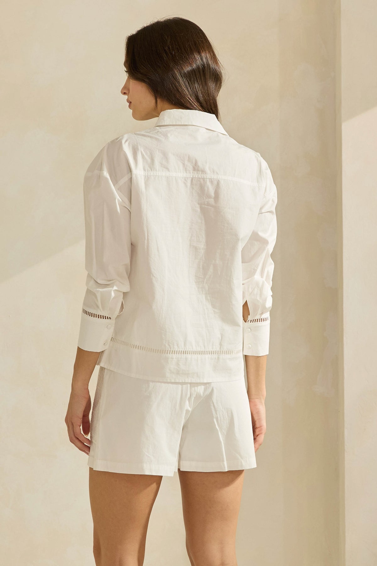 FLORAL GRID FABRIC CONTRAST DETAILED BLOUSE TOP
