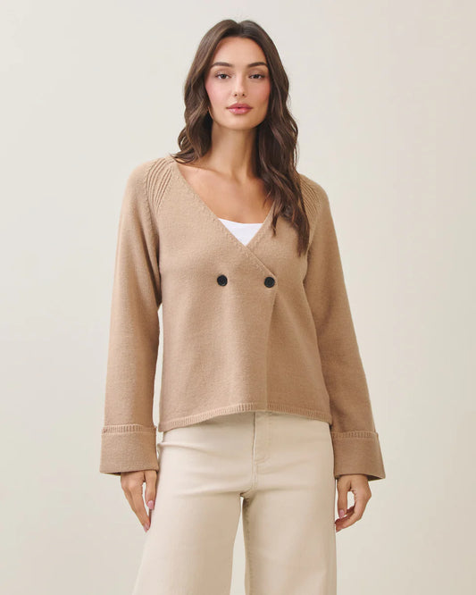 OVERLAP SWEATER CARDIGAN