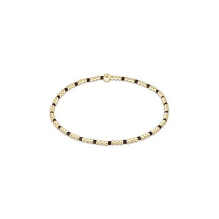 Hope Sincerity Pattern 2mm Bead Bracelet - Chocolate