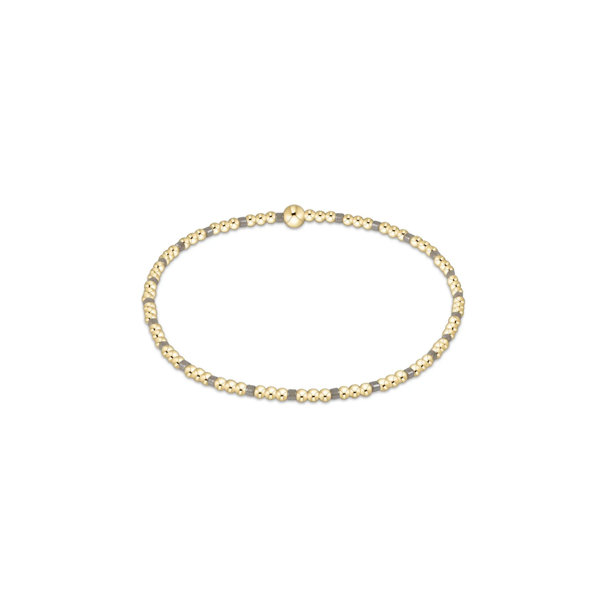 Hope Sincerity Pattern 2mm Bead Bracelet - Milkshake