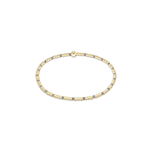 Hope Sincerity Pattern 2mm Bead Bracelet - Milkshake