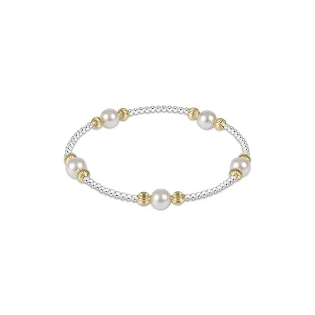 Purpose Pearl 6mm Dignity Mixed Metal Bracelet