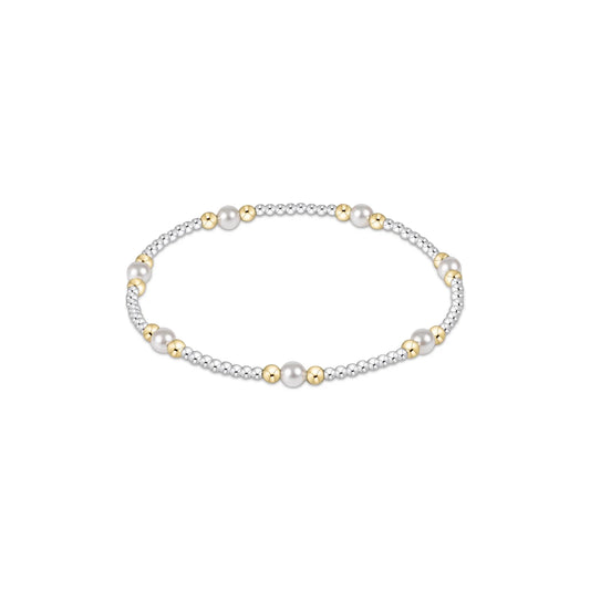 Purpose Pearl 4mm Mixed Metal Bracelet