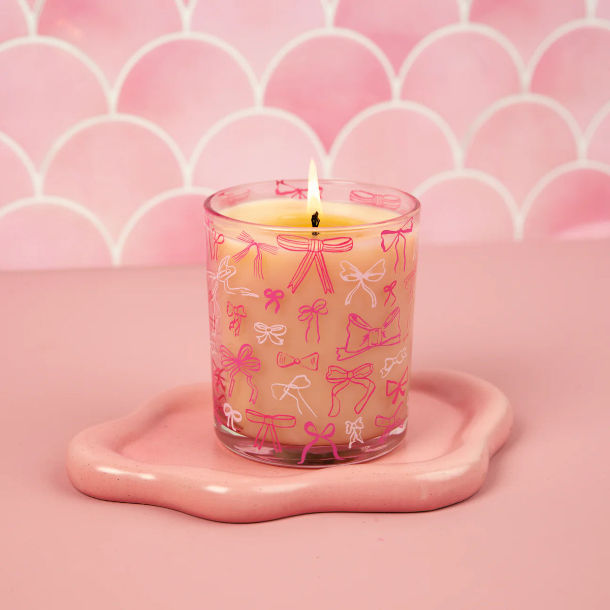 PINK BOW CANDLE