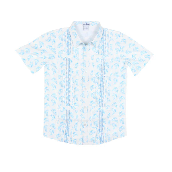 Boy's Blue  Quail Guayabera - Bass Short Sleeve