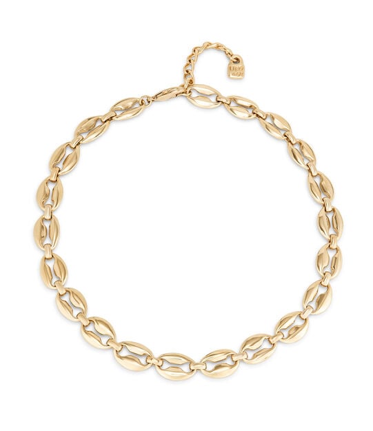 18k gold plated metal alloy necklace with small links