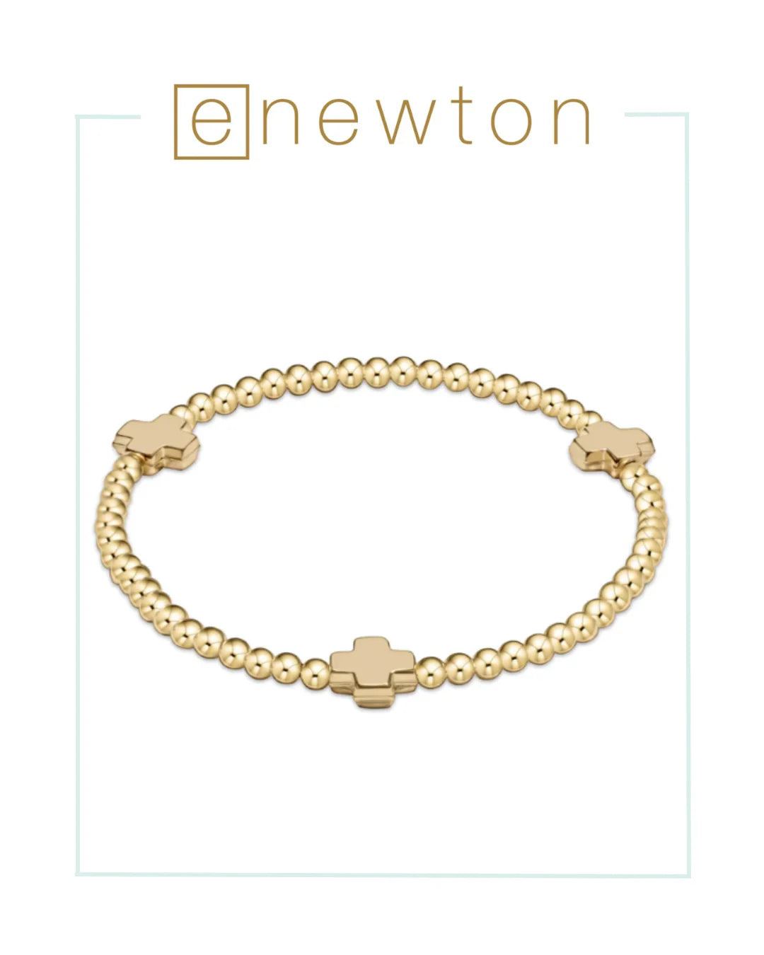 Extends Signature Cross 3mm Gold Bracelet - Gold