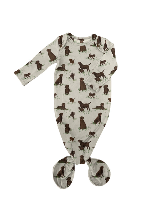 Knotted Gown - Labs 0-3 mo