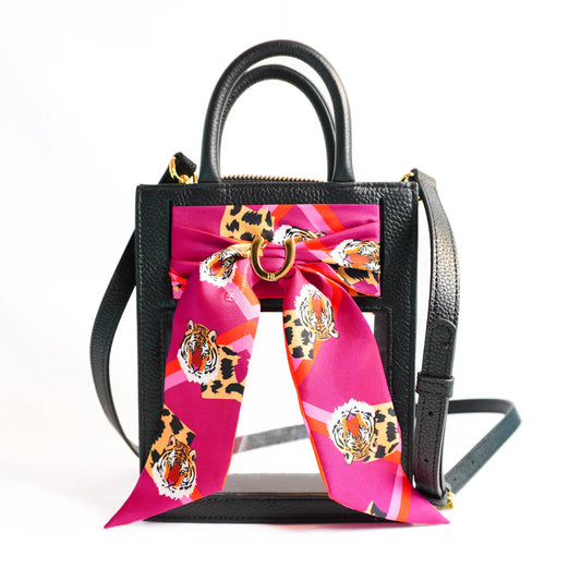 Mini Calista Clear Black + Easy Tiger
(Fuscia) Twilly Set