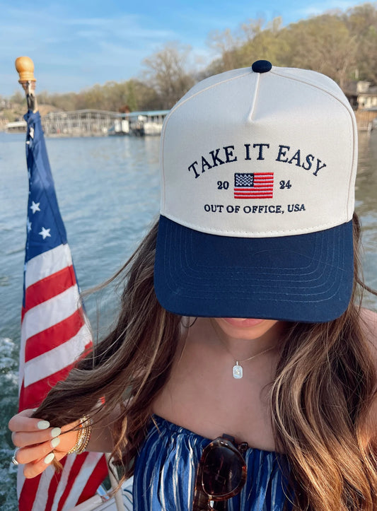 TAKE IT EASY VINTAGE TRUCKER HAT