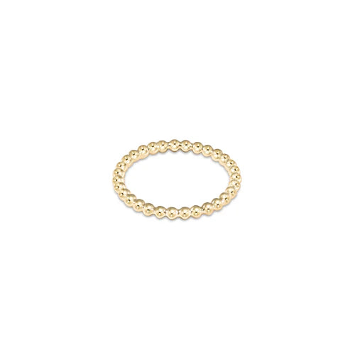 Classic Gold 3mm Bead Ring - Size 6