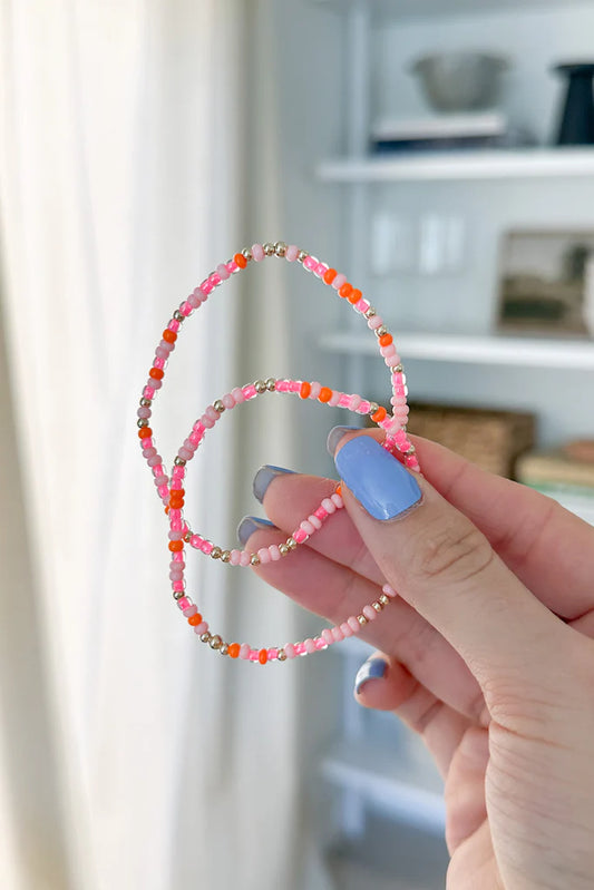 Pinks & Orange Sprinkle Bracelet