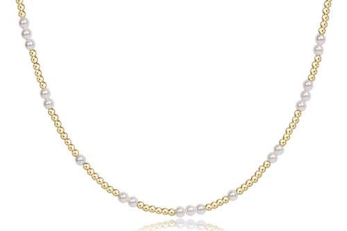 15" Choker Beaded - Hope Unwritten Pearl 3mm