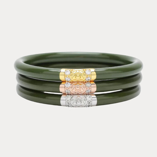 Jade Three Kings All Weather Bangles (Set of 3)