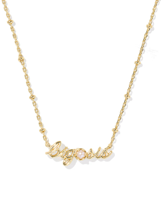 BIG SIS SHORT PENDANT NECKLACE GOLD FRESHWATER CULTURED PEARL