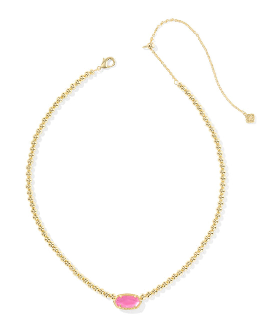 ELISA BEADED NECKLACE GOLD AZALEA ILLUSION