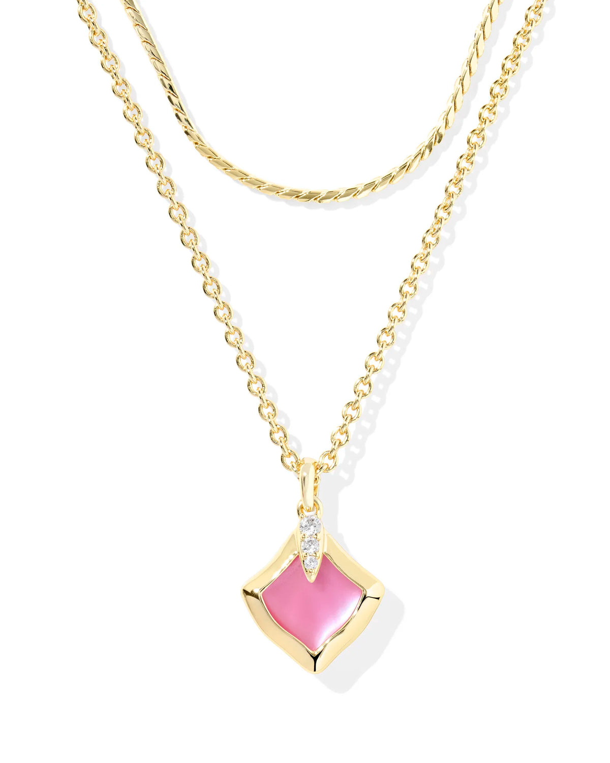 JOELLE MULTI STRAND NECKLACE GOLD AZALEA ILLUSION