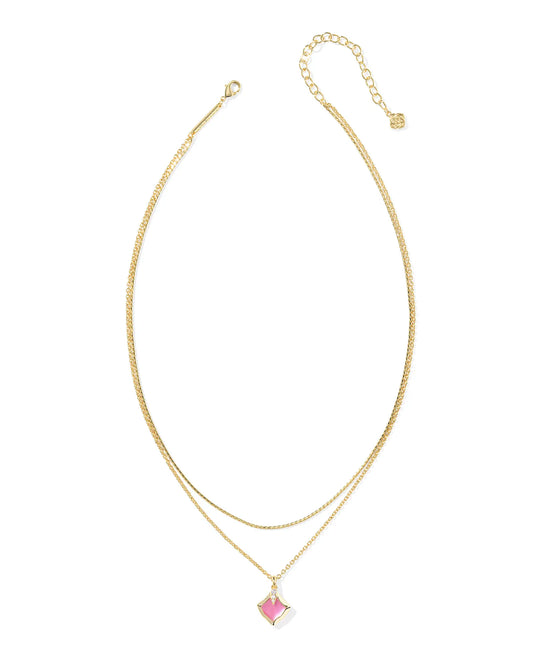 JOELLE MULTI STRAND NECKLACE GOLD AZALEA ILLUSION