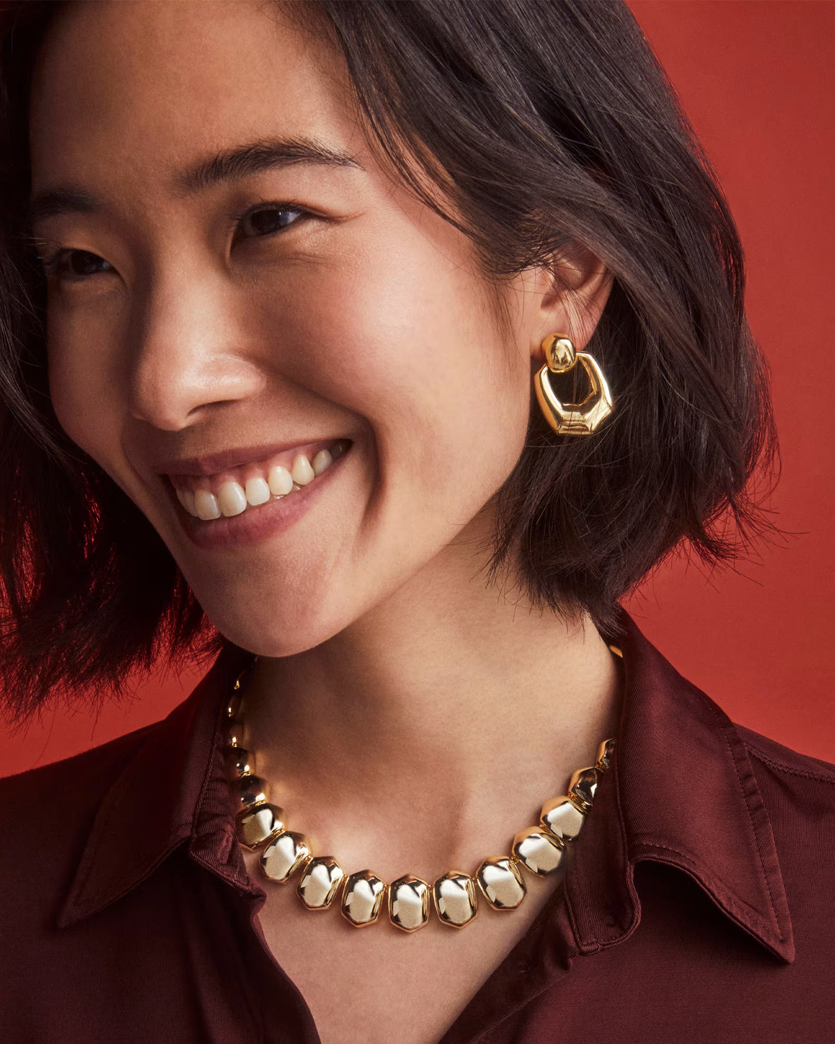 KAITLIN STATEMENT NECKLACE GOLD
