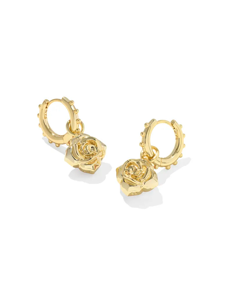MALLORY ROSE HUGGIE EARRINGS GOLD BLUSH IVORY MOTHER OF PEARL