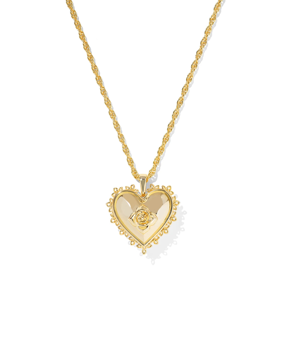 MALLORY ROSE LOCKET SHORT PENDANT NECKLACE GOLD