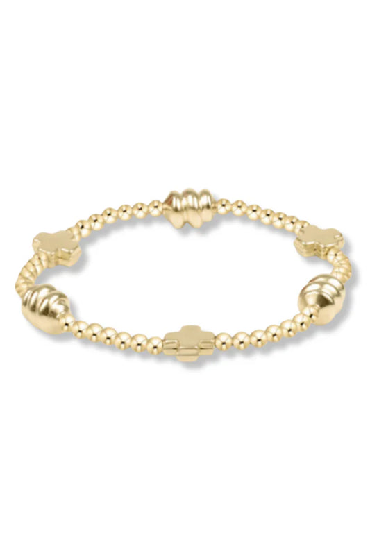 Signature Cross Gold & Admire Gold 3mm Gold Bracelet