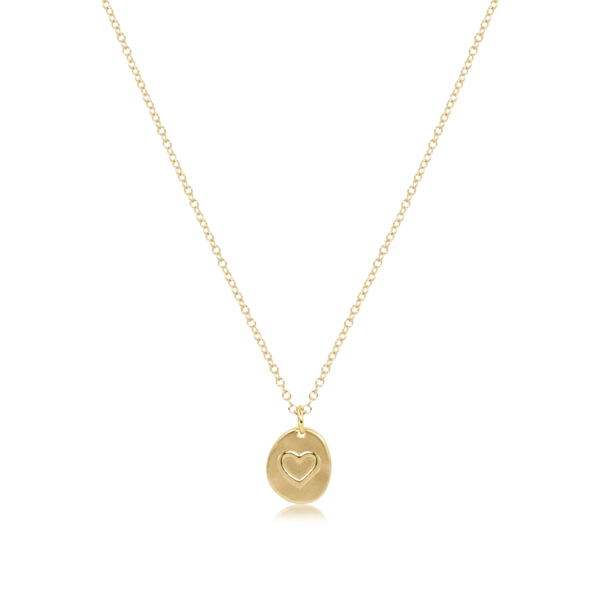 16" Necklace Gold - Inspire Love Small Gold Disc
