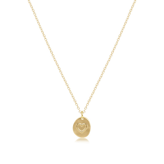 16" Necklace Gold - Inspire Love Small Gold Disc