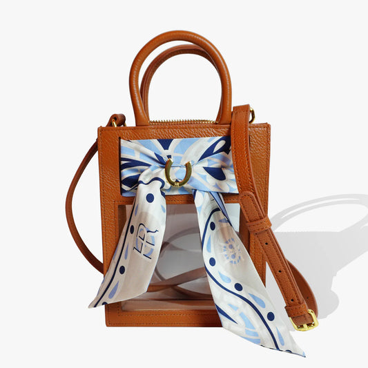 Mini Calista Clear Camel + Paisley
(Powder Blue) T