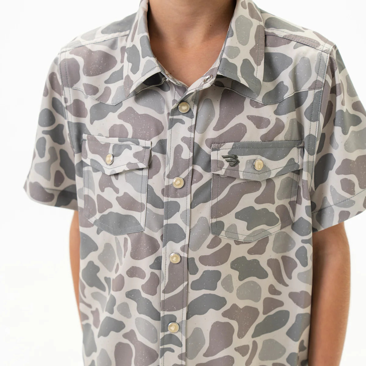 Youth - Performance Western Shirt - Classic Deer Camo Large (10-12)
