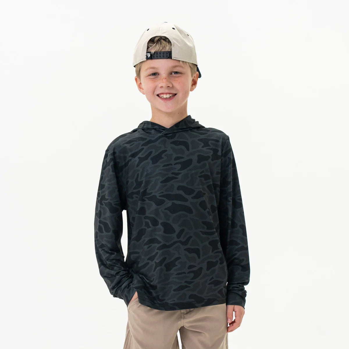 Youth - Performance Hoodie - Black Camo Large (10-12)