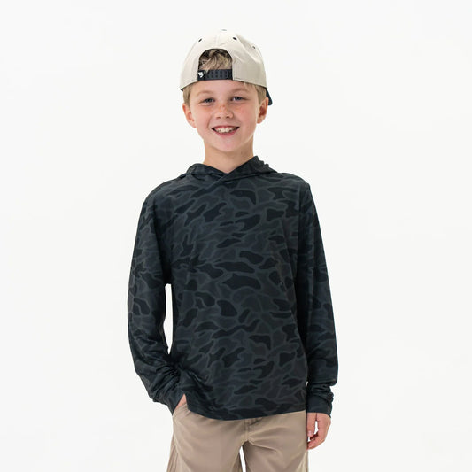 Youth - Performance Hoodie - Black Camo Large (10-12)