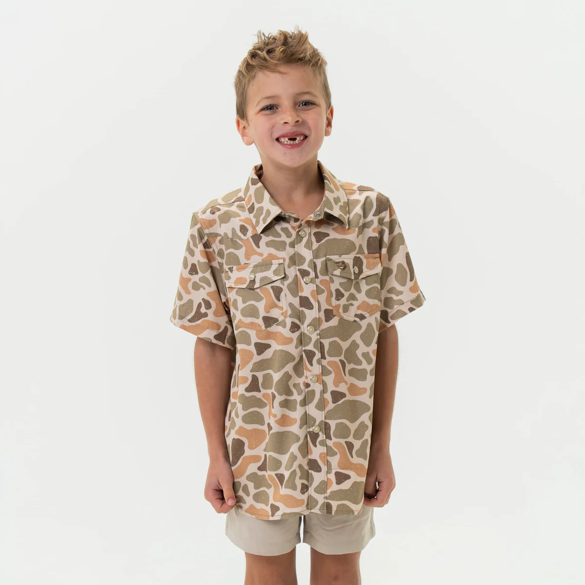Youth - Performance Western Shirt - Venado Camo Small (5-6)