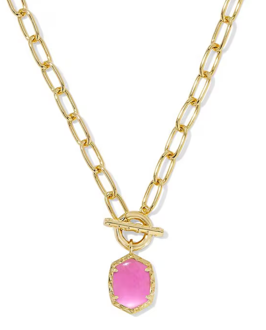 DAPHNE LINK AND CHAIN NECKLACE GOLD AZALEA ILLUSION