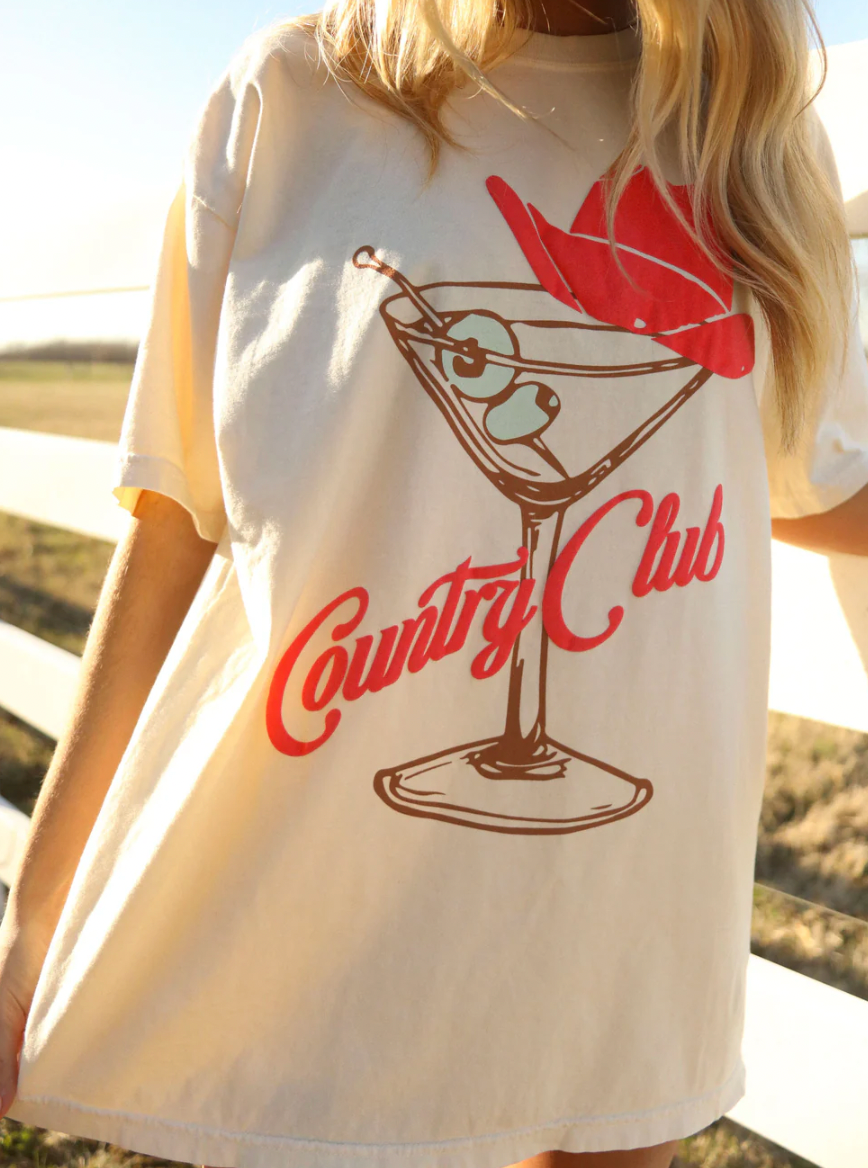 COWBOY COUNTRY CLUB MARTINI TEE