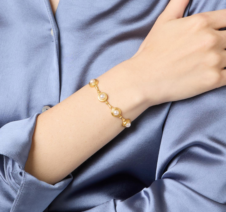 Bamboo Pearl Bracelet-Pearl-OS