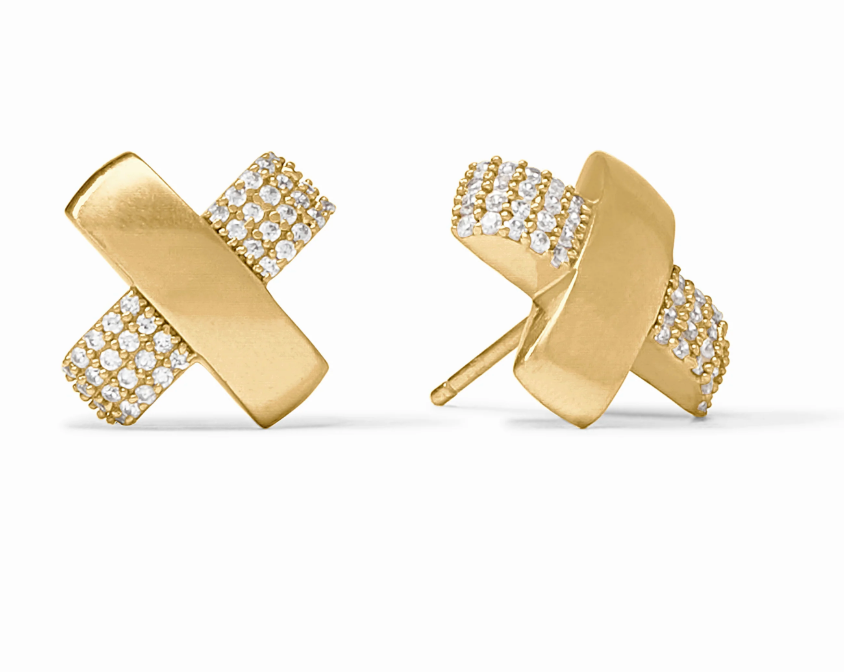 Catalina Pave X Stud-Pave Cubic Zirconia-OS