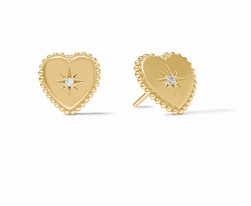 Heart Stud-Cubic Zirconia-OS