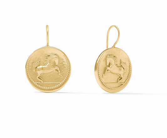Saratoga Horse Earring-Gold-OS