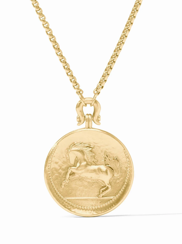 Saratoga Horse Necklace-Gold-OS