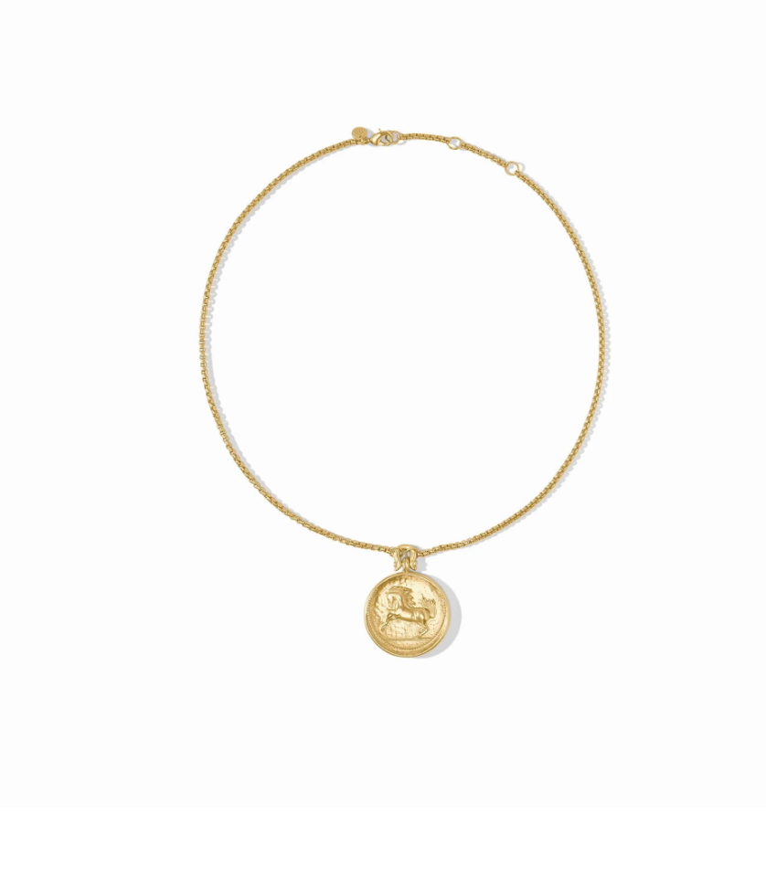 Saratoga Horse Necklace-Gold-OS