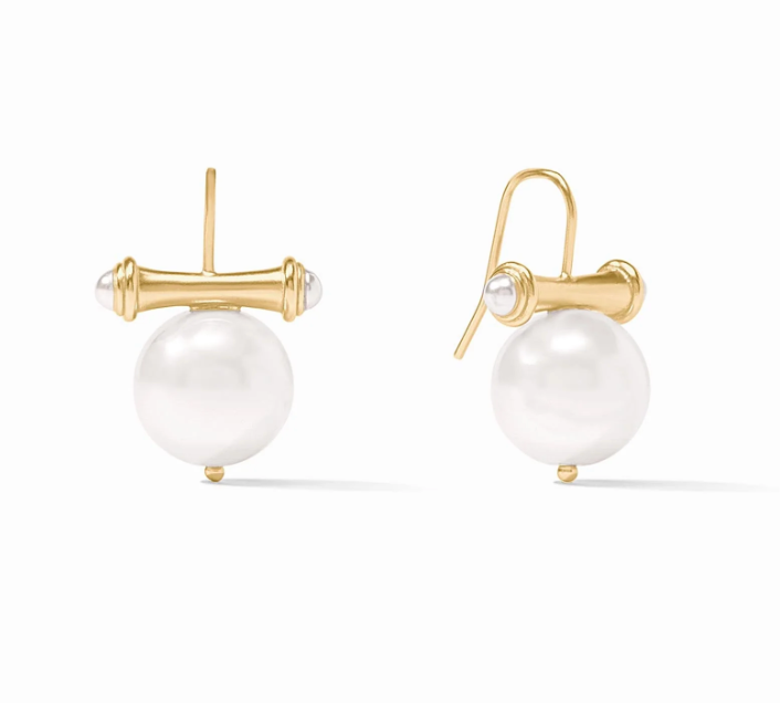 Bamboo Pearl Earring-Pearl-OS