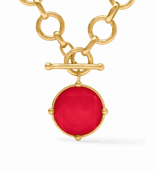 Honeybee Statement Necklace-Iridescent Strawberry-OS