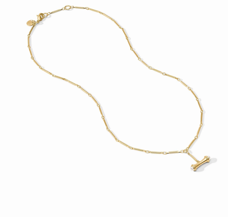 Bamboo Delicate Necklace-Pearl-OS