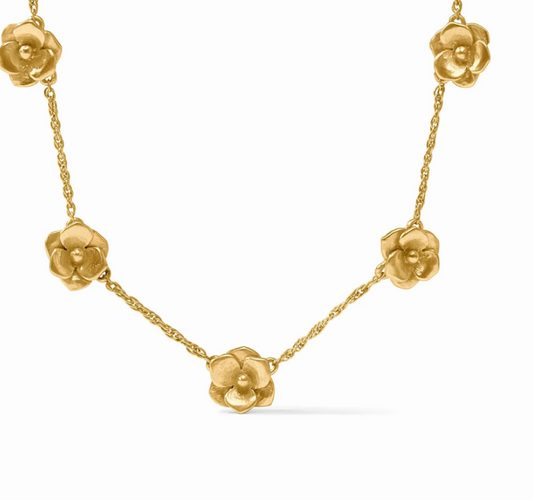 Bloom Delicate Station Necklace-Gold-OS
