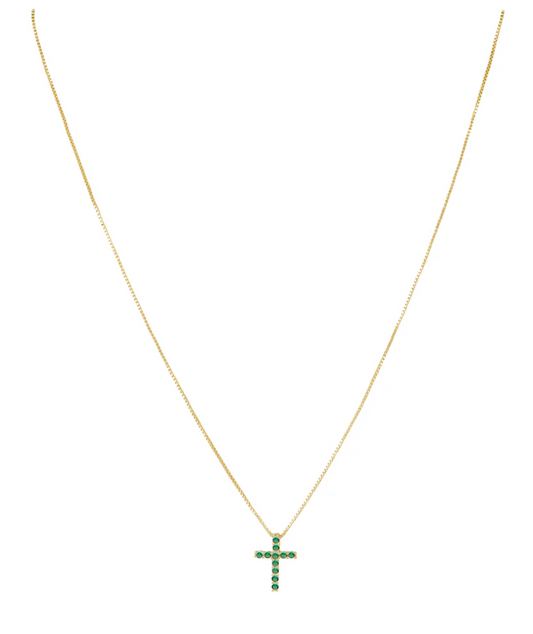 Raya CZ Cross Emerald