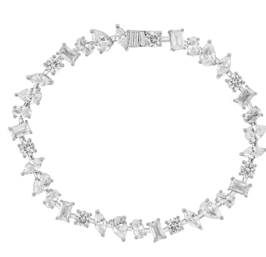 Pamela Tennis Bracelet Silver