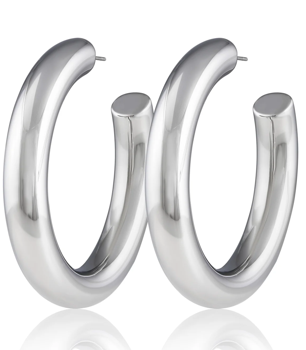 Tubular Hoops Silver