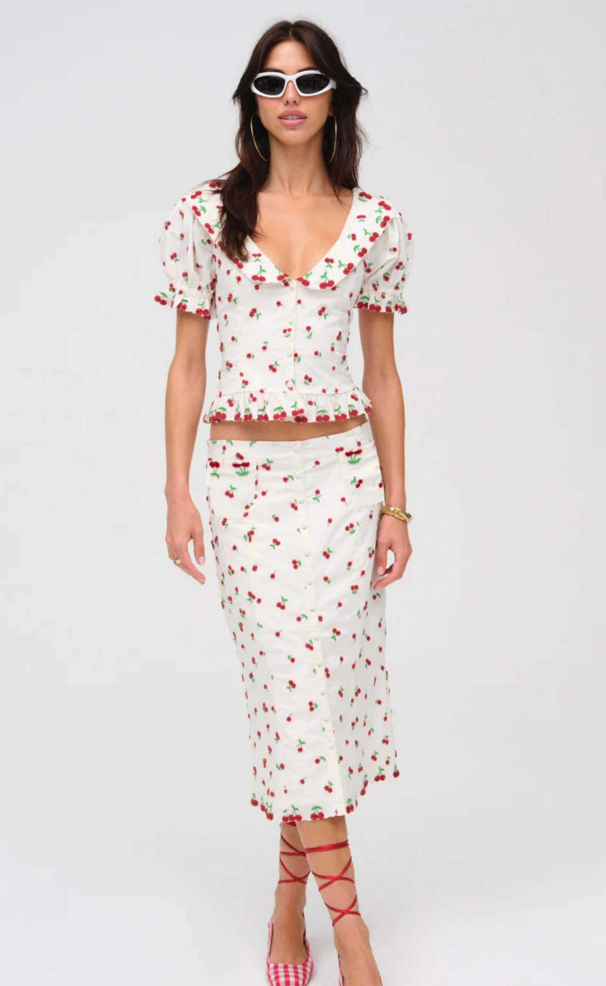 BEADED CHERRIES TOP